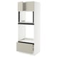 SEKTION / MAXIMERA Hi cb f oven/micro w drawer/2 doors, white/Stensund beige, 30x24x80 "