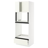SEKTION / MAXIMERA Hi cb f oven/micro w drawer/2 doors, white/Vallstena white, 30x24x80 "
