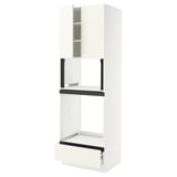 SEKTION / MAXIMERA Hi cb f oven/micro w drawer/2 doors, white/Vallstena white, 30x24x90 "