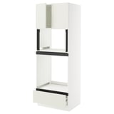 SEKTION / MAXIMERA Hi cb f oven/micro w drawer/2 doors, white/Veddinge white, 30x24x80 "