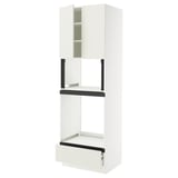 SEKTION / MAXIMERA Hi cb f oven/micro w drawer/2 doors, white/Veddinge white, 30x24x90 "