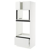 SEKTION / MAXIMERA Hi cb f oven/micro w drawer/2 doors, white/Voxtorp matte white, 30x24x80 "