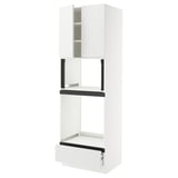 SEKTION / MAXIMERA Hi cb f oven/micro w drawer/2 doors, white/Voxtorp matte white, 30x24x90 "