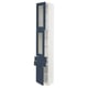 Option: SEKTION / MAXIMERA Hi cb w 2 glass drs/2 drwrs/1 dr, white Axstad/matte blue, 15x15x90 "