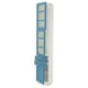 SEKTION / MAXIMERA Hi cb w 2 glass drs/2 drwrs/1 dr, white/Lerhyttan blue, 15x15x90 "