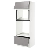 SEKTION / MAXIMERA High cab f mic/ov+drw/dr w push-op, white/Bodbyn gray, 30x24x80 "