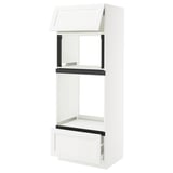 SEKTION / MAXIMERA High cab f mic/ov+drw/dr w push-op, white Enköping/white wood effect, 30x24x80 "