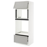 SEKTION / MAXIMERA High cab f mic/ov+drw/dr w push-op, white/Lerhyttan light gray, 30x24x80 "