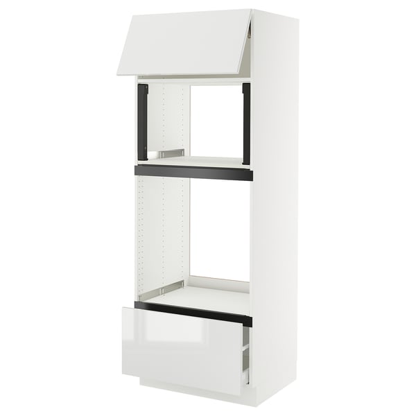 SEKTION / MAXIMERA High cab f mic/ov+drw/dr w push-op, white/Ringhult white, 30x24x80 "