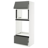 SEKTION / MAXIMERA High cab f mic/ov+drw/dr w push-op, white/Voxtorp dark gray, 30x24x80 "