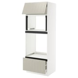SEKTION / MAXIMERA High cab f micro/oven+drawer/door, white/Stensund beige, 30x24x80 "