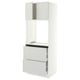 SEKTION / MAXIMERA High cab f oven+2 drawers/2 doors, white/Aspudden light gray, 30x24x80 "