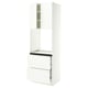 SEKTION / MAXIMERA High cab f oven+2 drawers/2 doors, white/Aspudden matte white, 30x24x90 "