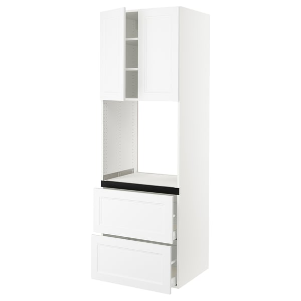 SEKTION / MAXIMERA High cab f oven+2 drawers/2 doors, white/Axstad matte white, 30x24x90 "