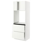 SEKTION / MAXIMERA High cab f oven+2 drawers/2 doors, white/Vallstena white, 30x24x80 "