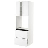 SEKTION / MAXIMERA High cab f oven+2 drawers/2 doors, white/Voxtorp matte white, 30x24x90 "
