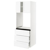 SEKTION / MAXIMERA High cab f oven w 3 drawers/2 doors, white/Axstad matte white, 30x24x80 "