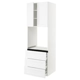 SEKTION / MAXIMERA High cab f oven w 3 drawers/2 doors, white/Axstad matte white, 30x24x90 "