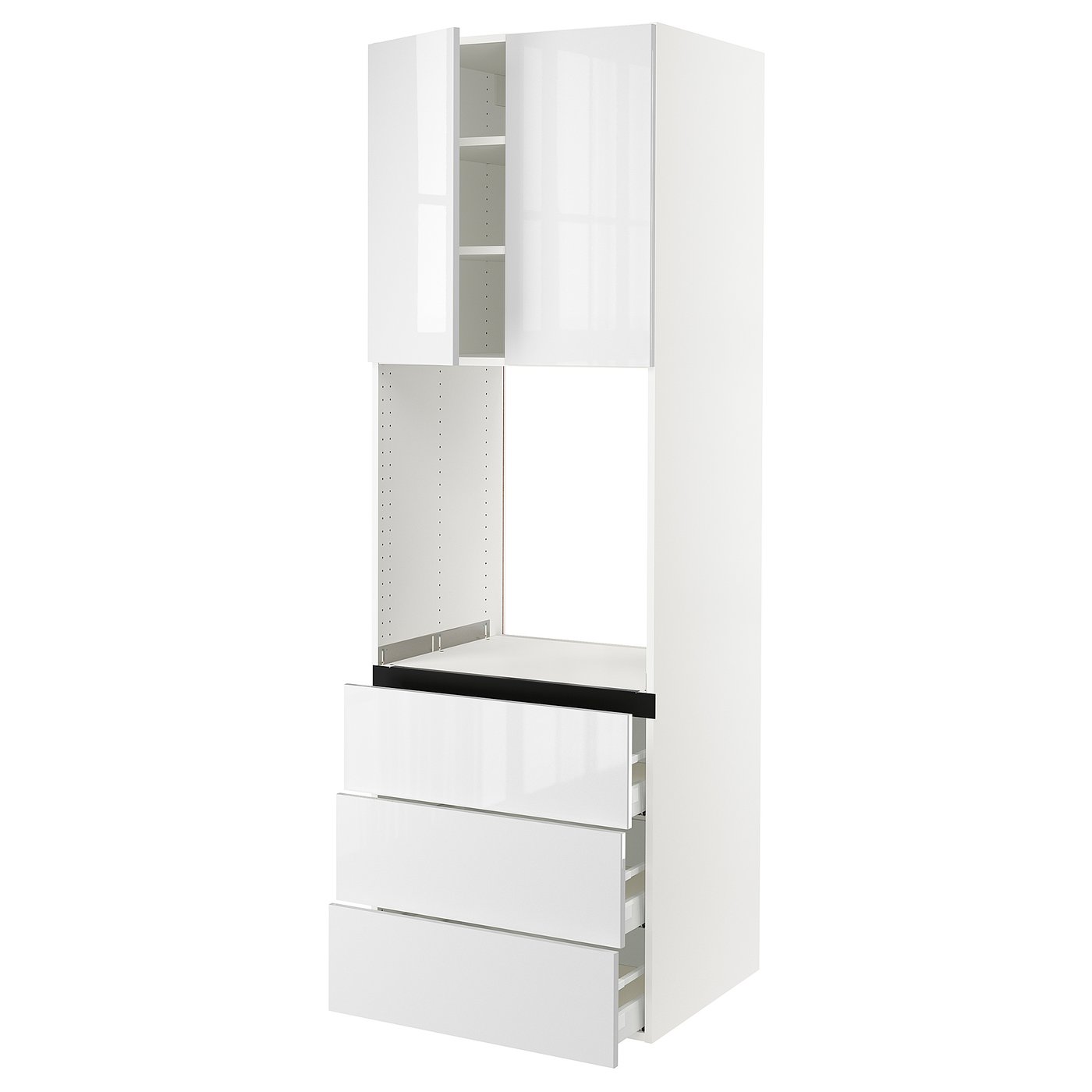 Ikea Sektion / Maximera High Cabinet For Oven With 3 Drawers/2 Doors, White/ringhult White, 30x24x90 "
