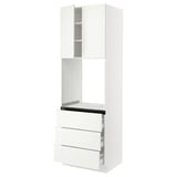 SEKTION / MAXIMERA High cab f oven w 3 drawers/2 doors, white/Vallstena white, 30x24x90 "