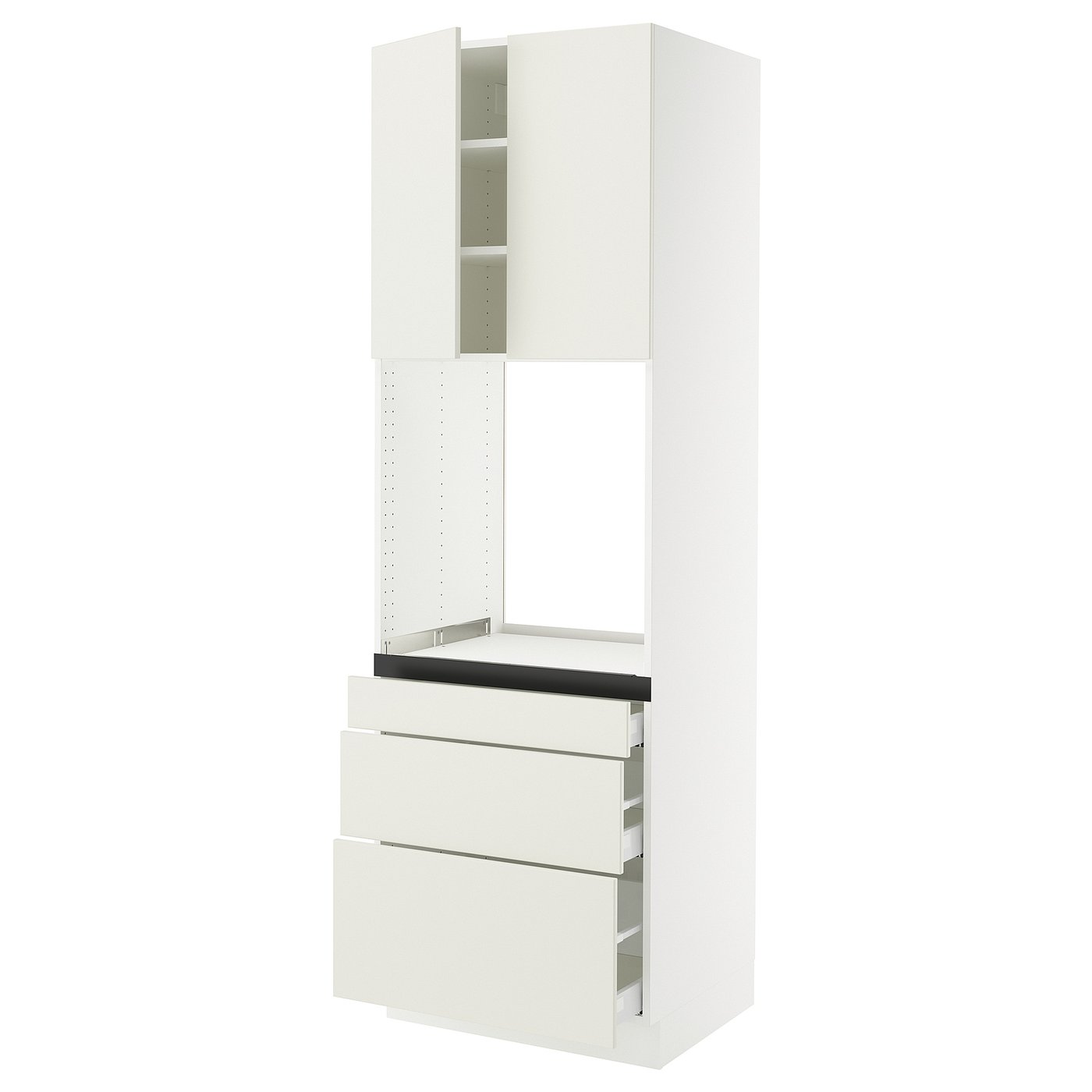 SEKTION / MAXIMERA high cab f oven w 3 drawers/2 doors, white