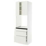 SEKTION / MAXIMERA High cab f oven w 3 drawers/2 doors, white/Veddinge white, 30x24x90 "