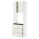 SEKTION / MAXIMERA High cab f oven w 3 drawers/2 doors, white/Veddinge white, 30x24x90 "