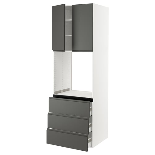 Ikea SEKTION kitchen unit, grey, white, modern, handles integrated.