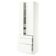 SEKTION / MAXIMERA High cab w 2 drs/3 fronts/5 drawers, white/Aspudden matte white, 30x24x90 "
