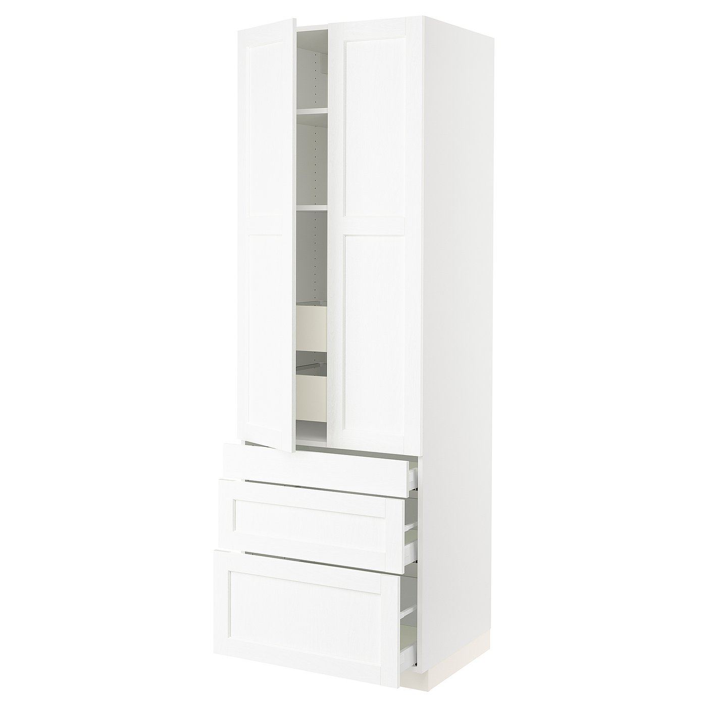 SEKTION / MAXIMERA high cab w 2 drs/3 fronts/5 drawers, white