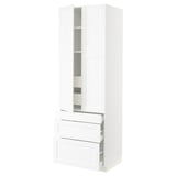 SEKTION / MAXIMERA High cab w 2 drs/3 fronts/5 drawers, white Enköping/white wood effect, 30x24x90 "