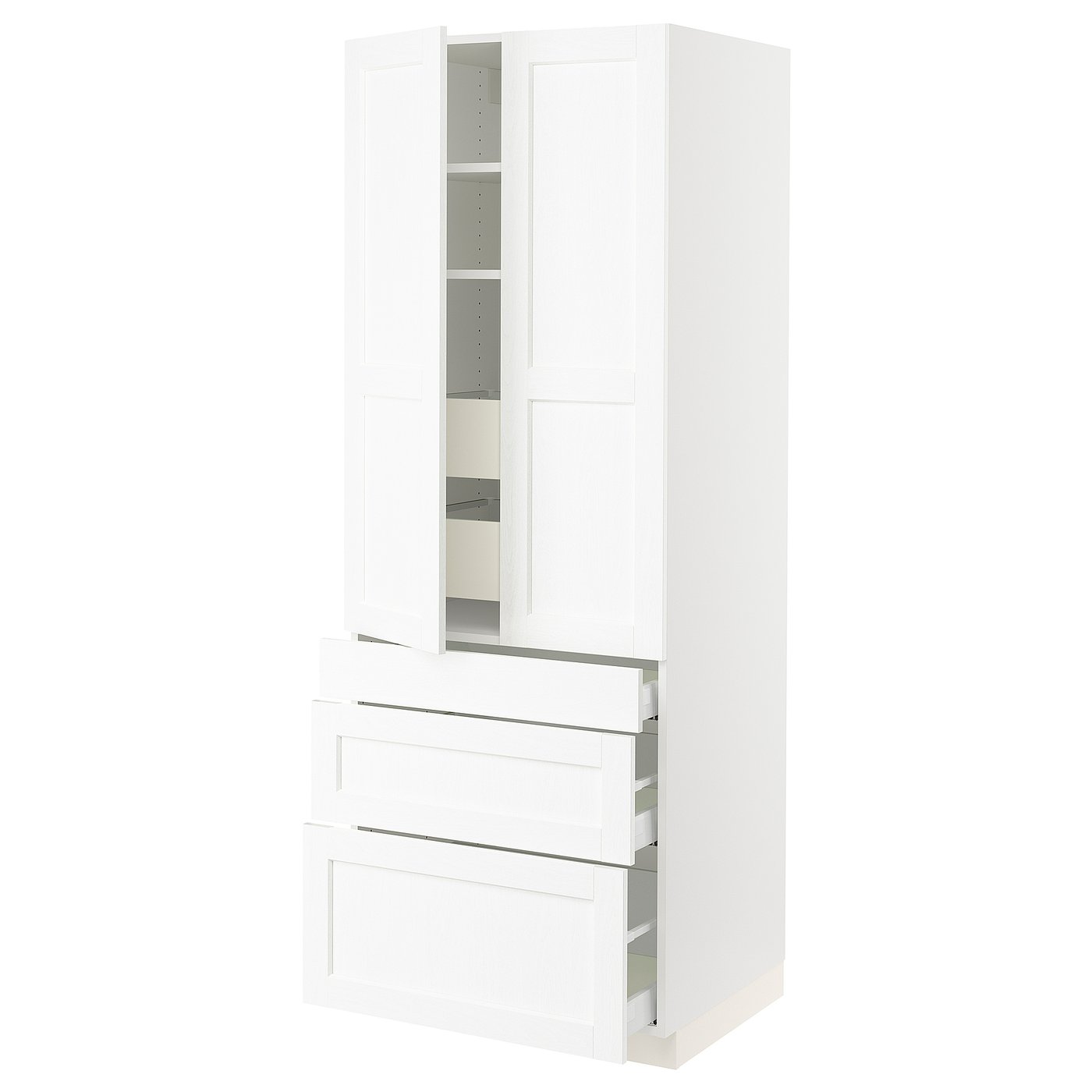 SEKTION / MAXIMERA high cab w 2 drs/3 fronts/5 drawers, white