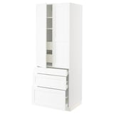 SEKTION / MAXIMERA High cab w 2 drs/3 fronts/5 drawers, white Enköping/white wood effect, 30x24x80 "