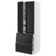 SEKTION / MAXIMERA High cab w 2 drs/3 fronts/5 drawers, white/Upplöv matte anthracite, 30x24x80 "