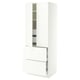 SEKTION / MAXIMERA High cab w 2drs/2 fronts/4 drawers, white/Aspudden matte white, 30x24x80 "