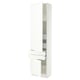 SEKTION / MAXIMERA High cab w 2drs/2 fronts/4 drawers, white/Aspudden matte white, 24x15x90 "