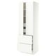SEKTION / MAXIMERA High cab w 2drs/2 fronts/4 drawers, white/Aspudden matte white, 30x24x90 "