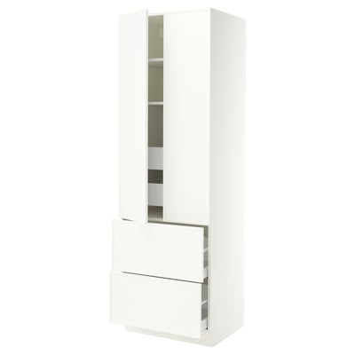 SEKTION / MAXIMERA High cab w 2drs/2 fronts/4 drawers, white/Aspudden matte white, 30x24x90 "