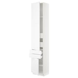 SEKTION / MAXIMERA High cab w 2drs/2 fronts/4 drawers, white/Axstad matte white, 18x15x90 "