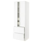 SEKTION / MAXIMERA High cab w 2drs/2 fronts/4 drawers, white Enköping/white wood effect, 30x24x90 "