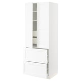 SEKTION / MAXIMERA High cab w 2drs/2 fronts/4 drawers, white Enköping/white wood effect, 30x24x80 "