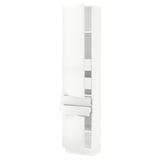 SEKTION / MAXIMERA High cab w 2drs/2 fronts/4 drawers, white/Ringhult white, 18x15x80 "