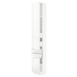 SEKTION / MAXIMERA High cab w 2drs/2 fronts/4 drawers, white/Ringhult white, 15x15x90 "