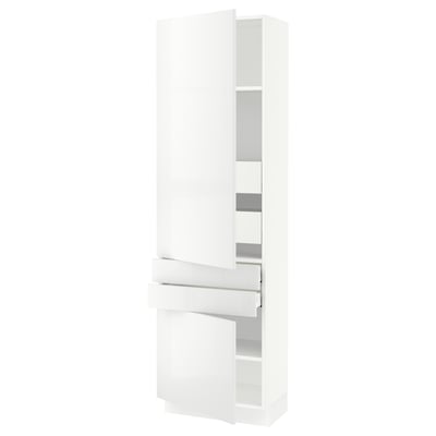 SEKTION / MAXIMERA High cab w 2drs/2 fronts/4 drawers, white/Ringhult white, 24x15x80 "