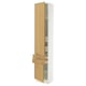 SEKTION / MAXIMERA High cab w 2drs/2 fronts/4 drawers, white/Sinarp oak veneer, 18x15x90 "