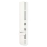 SEKTION / MAXIMERA High cab w 2drs/2 fronts/4 drawers, white/Veddinge white, 15x15x90 "
