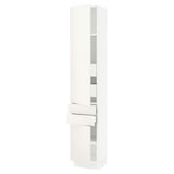 SEKTION / MAXIMERA High cab w 2drs/2 fronts/4 drawers, white/Veddinge white, 15x15x80 "