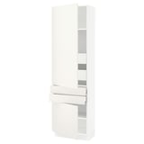 SEKTION / MAXIMERA High cab w 2drs/2 fronts/4 drawers, white/Veddinge white, 24x15x80 "
