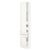 SEKTION / MAXIMERA High cab w 2drs/2 fronts/4 drawers, white/Veddinge white, 18x15x90 "