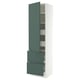 SEKTION / MAXIMERA High cab w door/2 fronts/4 drawers, white/Aspudden dark gray-green, 24x24x90 "